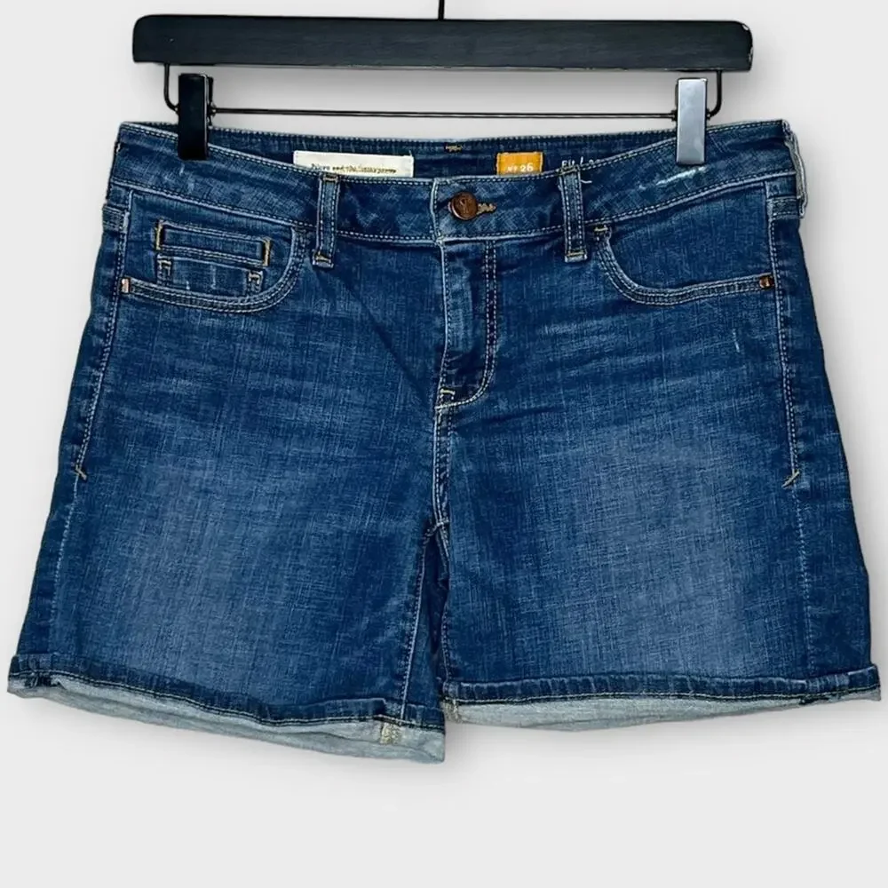 ANTHROPOLOGIE Pilcro Stet Denim Shorts Size 26 - Picture 2 of 7